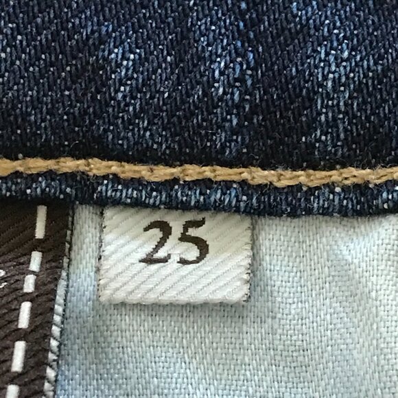 7 For All Mankind Josefina Skinny Jeans Women 25 Blue Low Rise Distressed 17226 - Picture 4 of 15